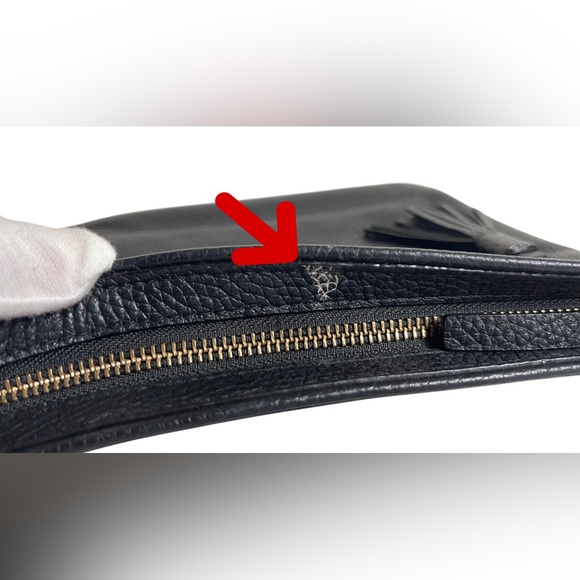 Kate Spade Black Pebbled Messenger Leather Crossbody Bag - Picture 9 of 17